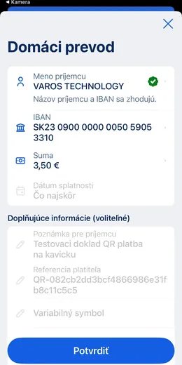 Bankova aplikacia platba - george