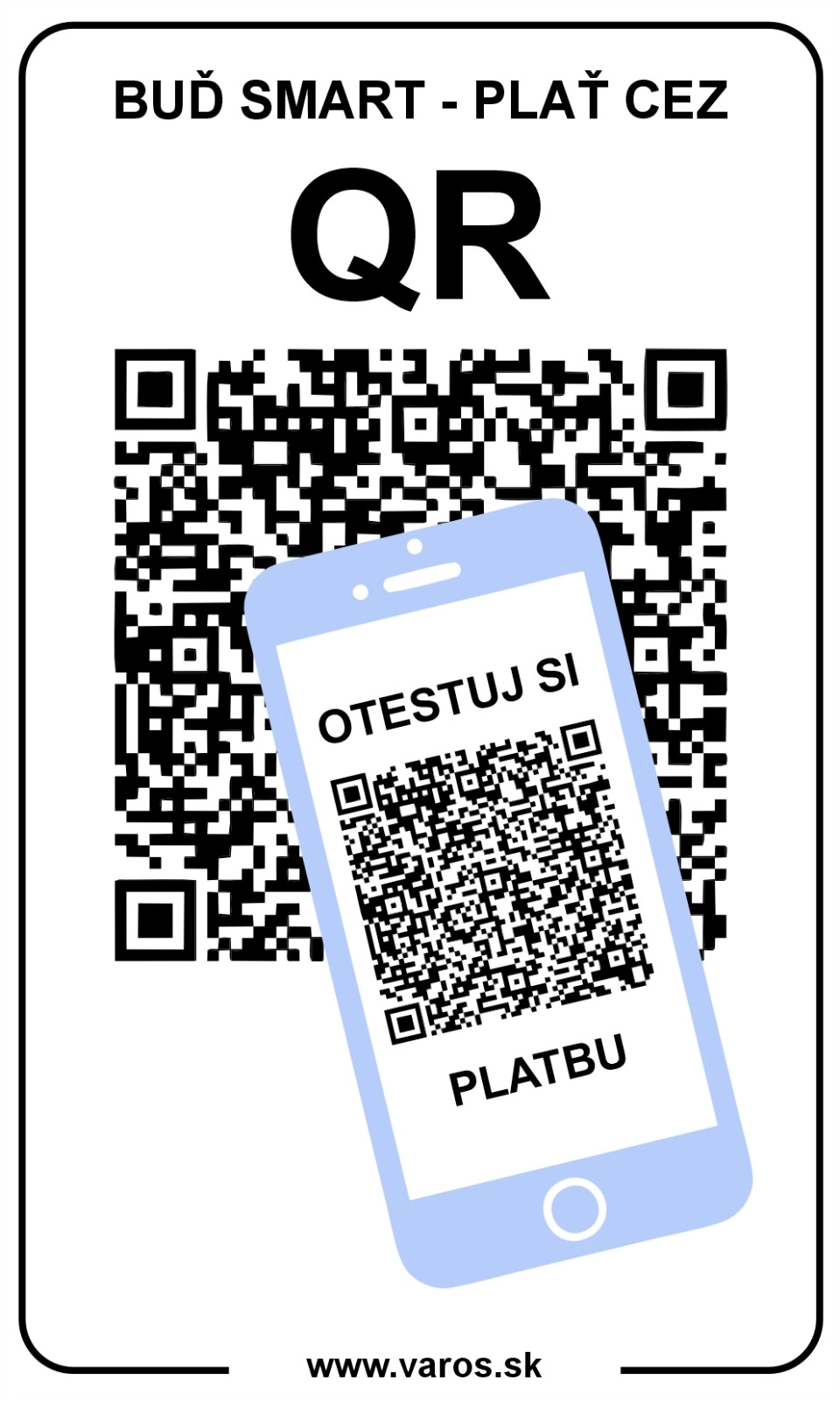 Testovací QR kód pre platbu