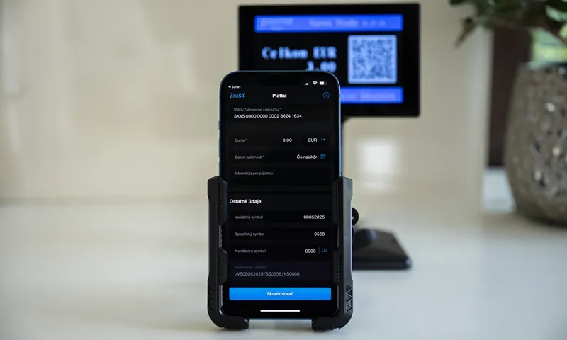 QR platba v bankovej aplikácii